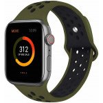 Wholesale Breathable Sport Strap Wristband Replacement for Apple Watch Series 8/7/6/5/4/3/2/1/SE - 41MM/40MM/38MM (Dark Green)
